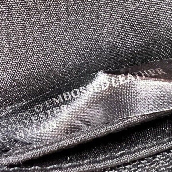 Black Genuine Leather Croc Embossed Snap Button Organizer Wallet - Picture 9 of 12